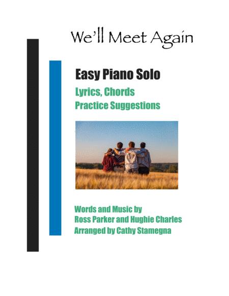 We Will Meet Again Easy Piano Solo Chords Sheet Music