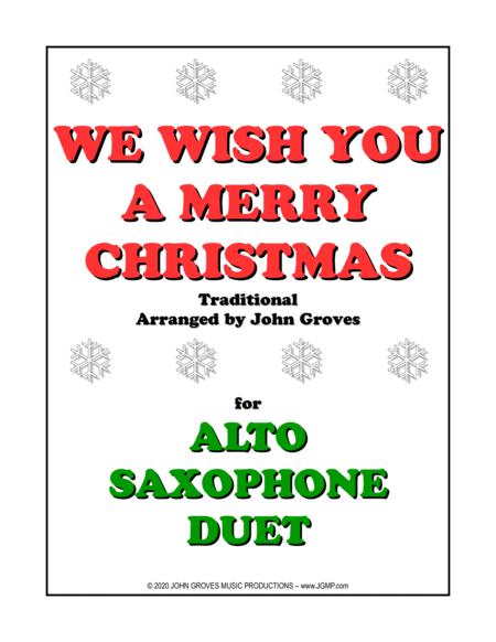 We Wish You A Merry Christmas Alto Sax Duet Sheet Music