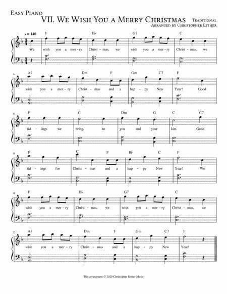 Free Sheet Music We Wish You A Merry Christmas For Easy Piano