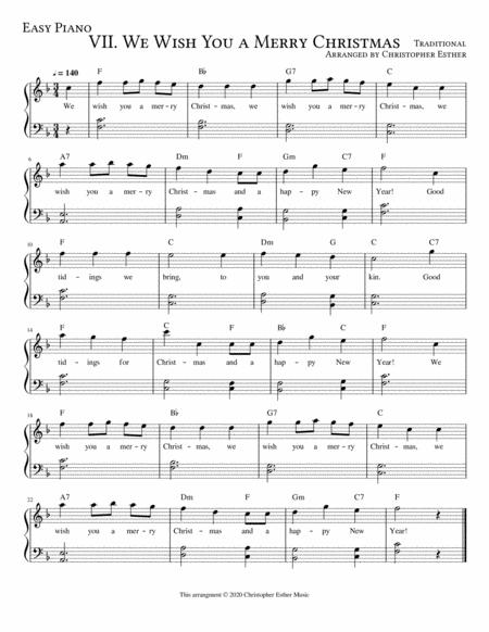 We Wish You A Merry Christmas For Easy Piano Sheet Music