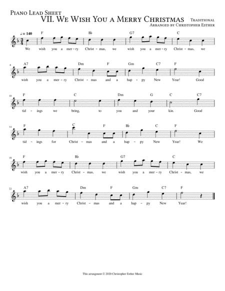 We Wish You A Merry Christmas For Piano Lead Sheet Sheet Music