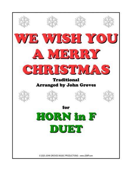 We Wish You A Merry Christmas Horn Duet Sheet Music