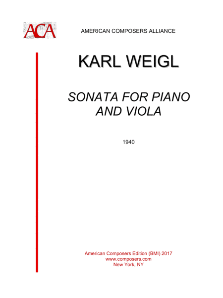 Free Sheet Music Weiglk Sonata For Piano And Viola