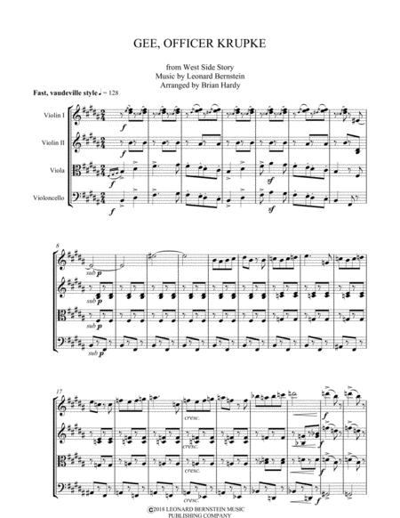 West Side Story Gee Officer Krupke Sheet Music