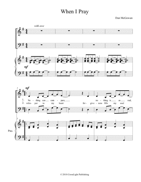 Free Sheet Music When I Pray