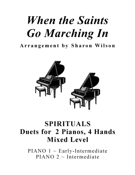 When The Saints Go Marching In Mixed Level 2 Pianos 4 Hands Duet Sheet Music