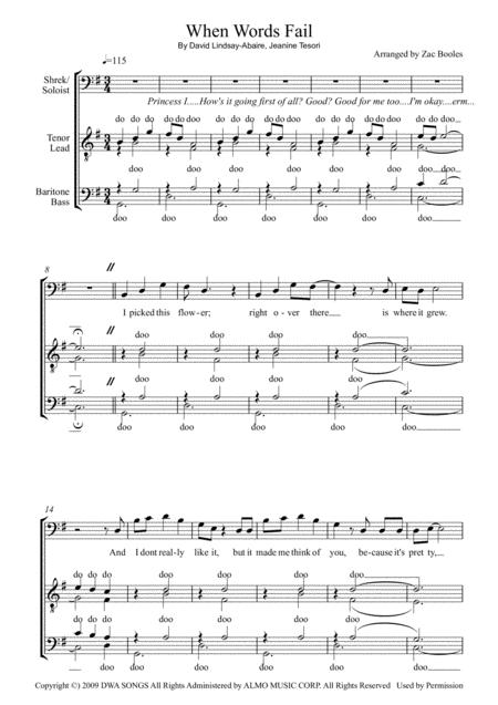 When Words Fail Sheet Music