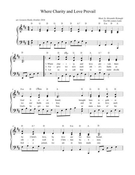 Where Charity And Love Prevail Sheet Music