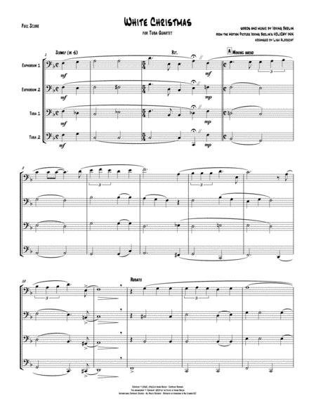 Free Sheet Music White Christmas For Tuba Quartet