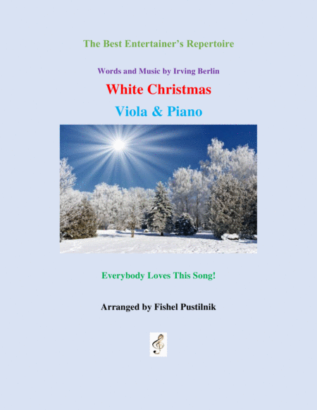 Free Sheet Music White Christmas For Viola Piano