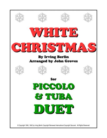 Free Sheet Music White Christmas Piccolo Tuba Duet