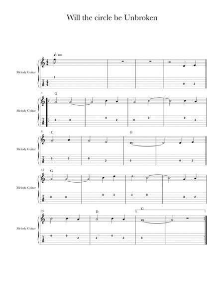 Will The Circle Be Unbroken Parts Sheet Music