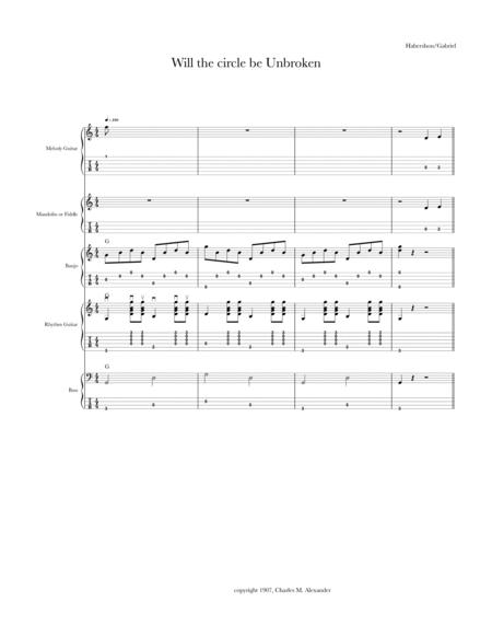 Will The Circle Be Unbroken Score Sheet Music