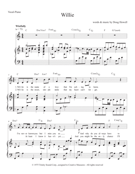 Willie Sheet Music