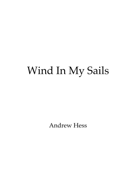 Free Sheet Music Wind In My Sails