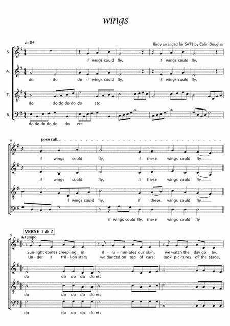 Wings Satb Sheet Music