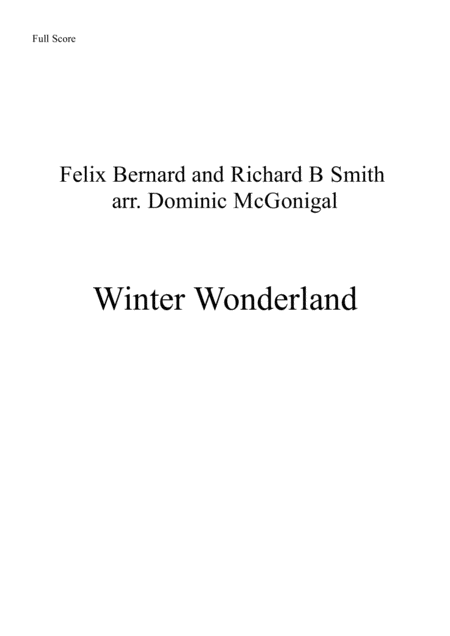 Free Sheet Music Winter Wonderland Ssatbb