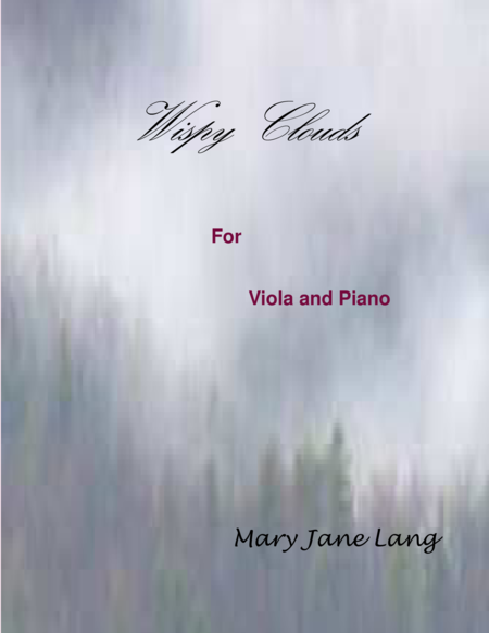 Free Sheet Music Wispy Clouds For Viola And Piano