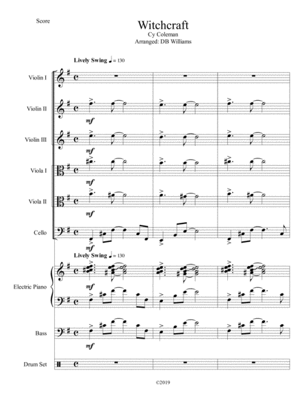 Witchcraft String Sextet Sheet Music