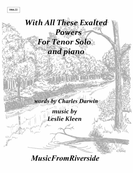 Free Sheet Music With All These Exalted Powers For Tenor And Piano