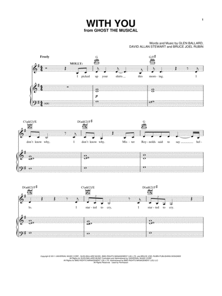 With You From Ghost The Musical Sheet Music