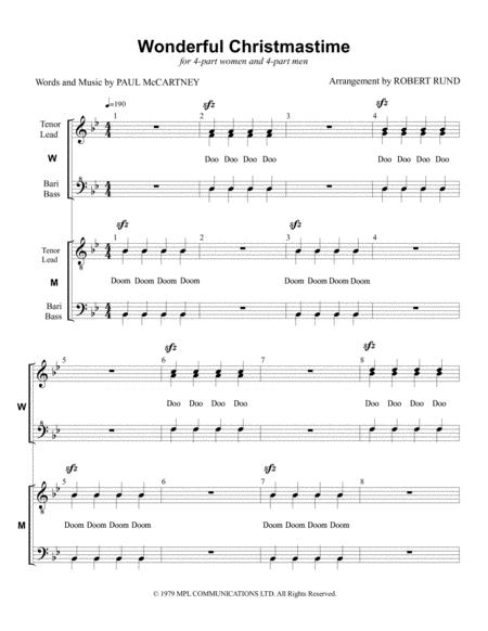 Wonderful Christmastime Mixed Acapella Arr Robert Rund Sheet Music