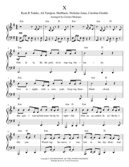 X Sheet Music