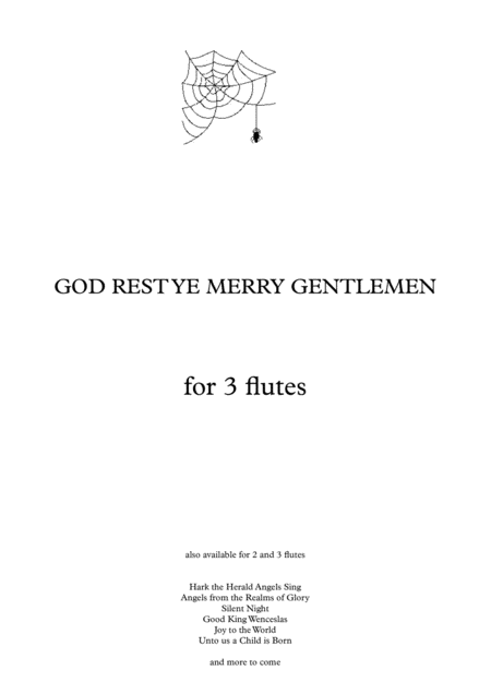 Xmas God Rest Ye Merry Gentlemen For 3 Flutes Sheet Music