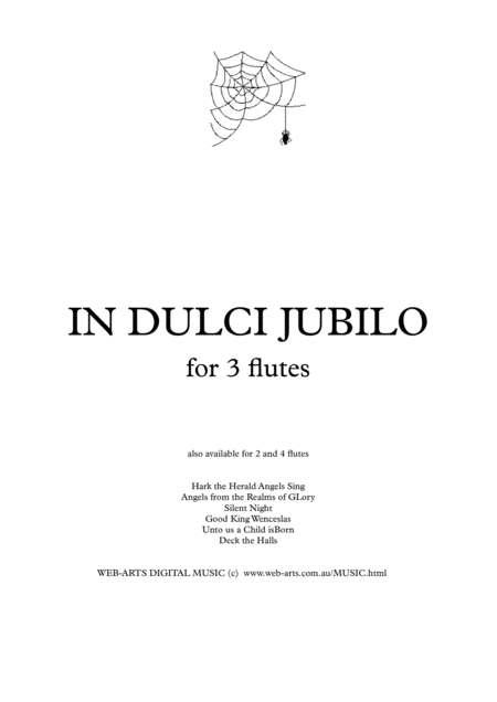 Free Sheet Music Xmas In Dulci Jubilo For 2 Flutes