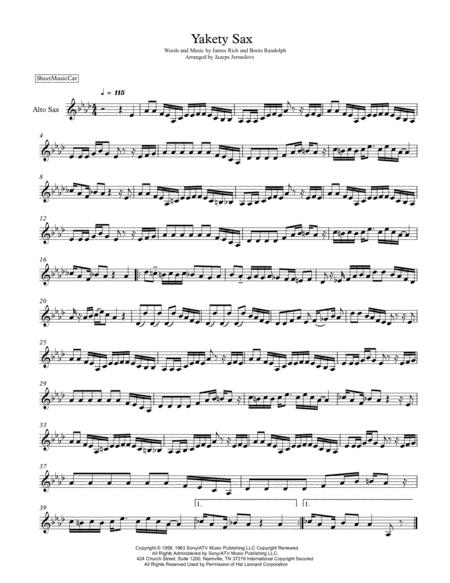 Free Sheet Music Yakety Sax For Saxophone