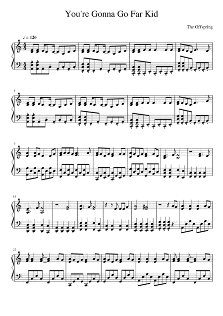 Free Sheet Music You Re Gonna Go Far Kid