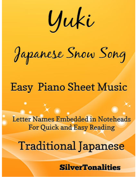 Yuki Japanese Snow Song Easy Piano Sheet Music Sheet Music