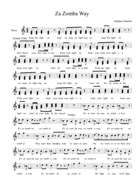 Za Zomba Way Sheet Music