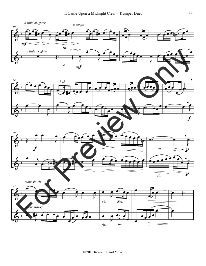 10 Christmas Duets For Trumpet (Vol. 2) By Various Free Sheet Music