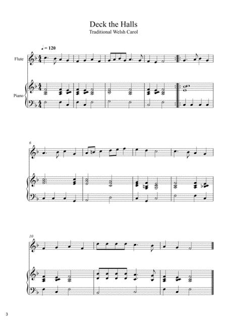 10 Christmas Songs For Flute & Piano By Various Free Sheet Music