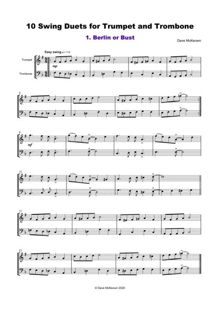 10 Jazz Swing Carols For Trumpet And Trombone Duet By Various Free Sheet Music