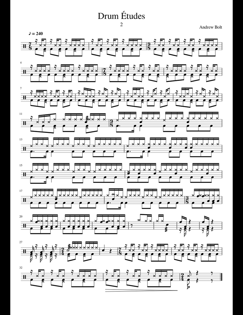 10 Modern Etudes-bsn By Otto Oromszegi Free Sheet Music