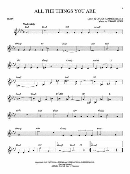 101 Jazz Songs For Horn By Various Free Sheet Music