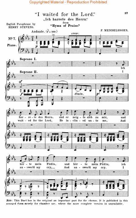 16 2-part Songs By Felix Bartholdy Mendelssohn Free Sheet Music