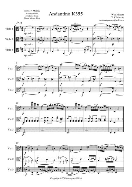 3 Pairs Of Pieces For 3 Violas Viola Trio Viola Group - Mozart, Brahms, Reger By Wolfgang Amadeus Mozart Free Sheet Music