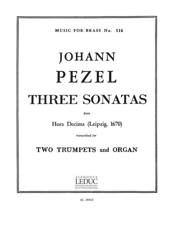 3 Sonatas No.25, No.22 & No.30 'hora Decima' (trumpets 2 & Org By Johann Christoph Pezel Free Sheet Music