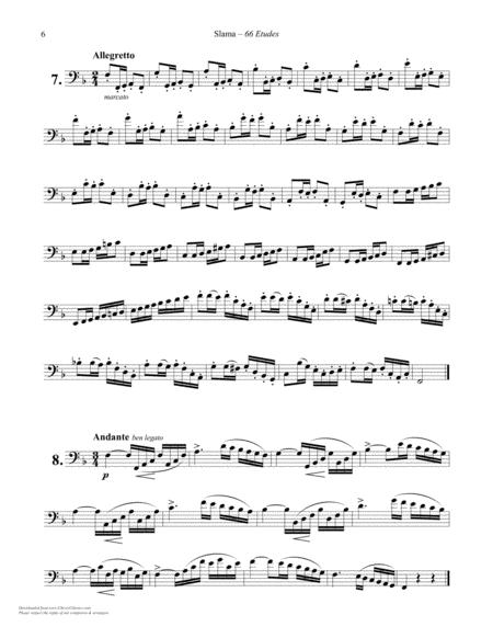 66 Etudes In All Major And Minor Keys For Trombone By Anton Slama Free Sheet Music