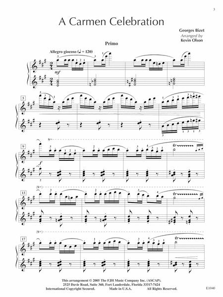 A Carmen Celebration By Georges Bizet Free Sheet Music