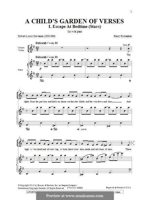 A Child's Garden Of Verses By Chee-Hwa Tan Free Sheet Music