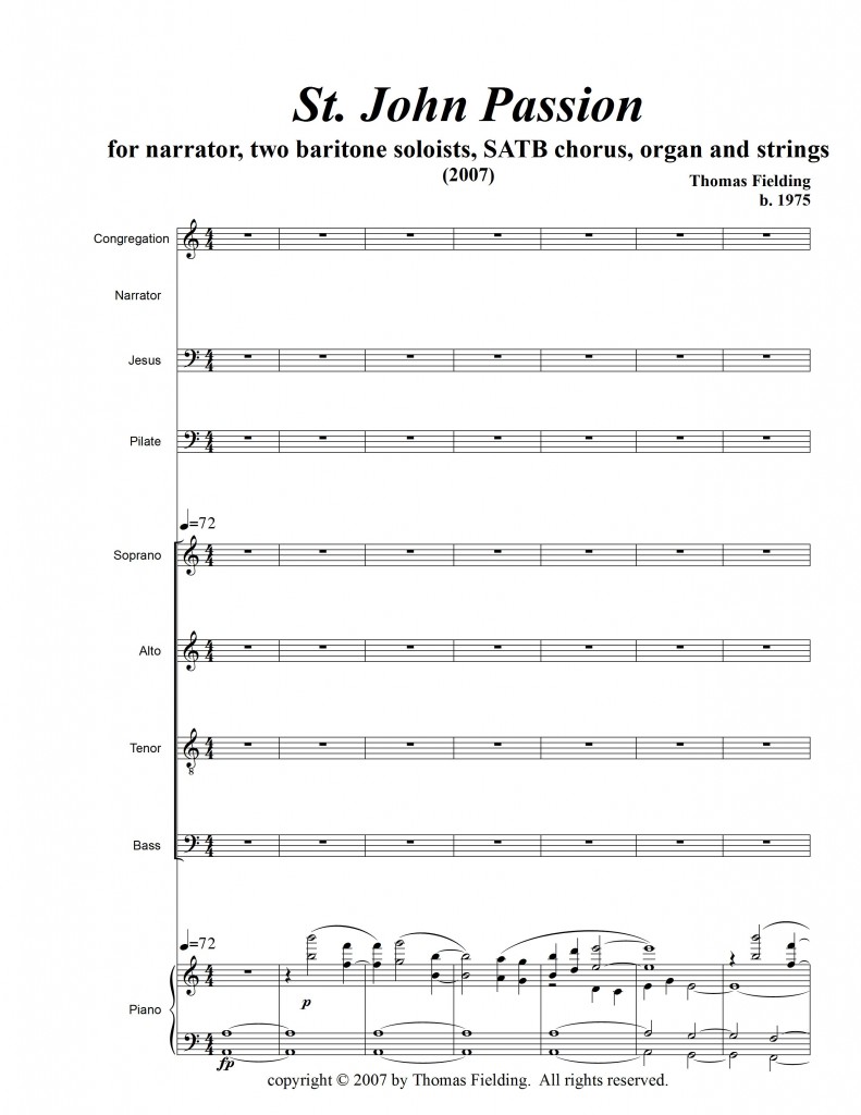 A Choral Sequence From The St John Passion By James Macmillan Free Sheet Music