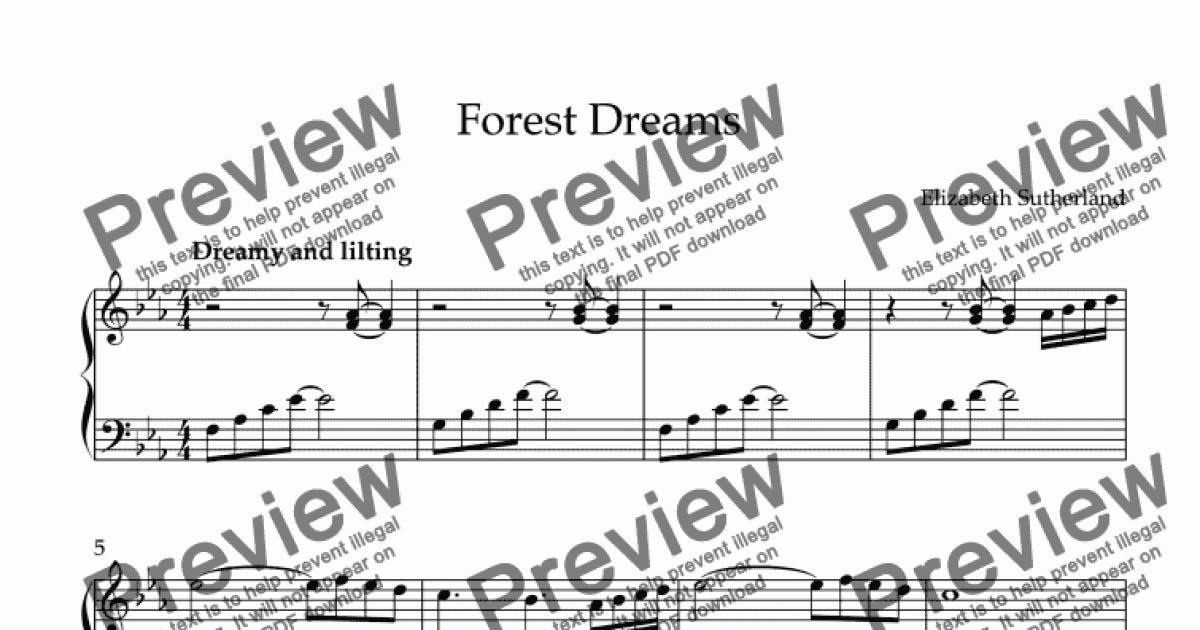 A Day In The Forest Of Dreams By William Childs Free Sheet Music