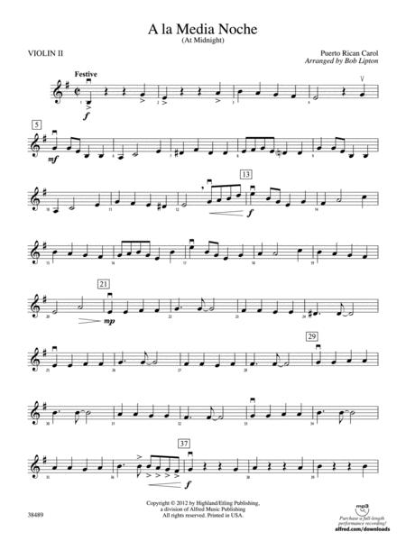 A La Media Noche By Greg Gilpin Free Sheet Music