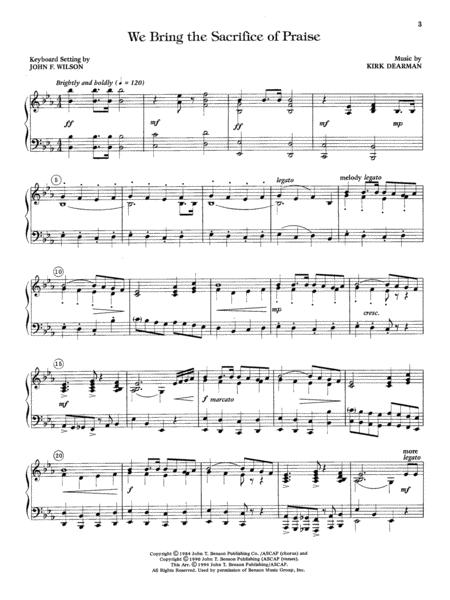 A Sacrifice Of Praise By John F. Wilson Free Sheet Music