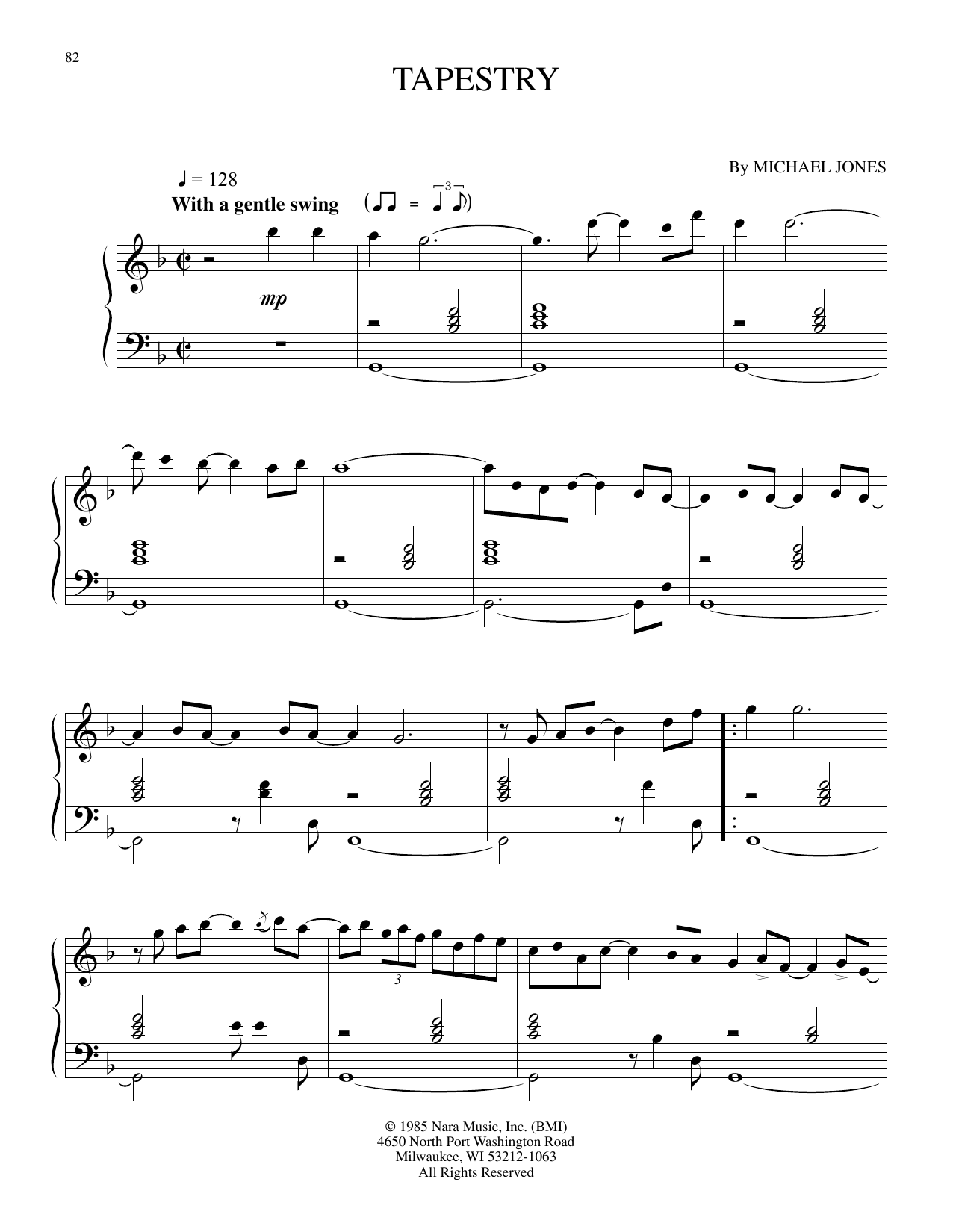 A Tapestry Of Music By Sherry Blevins Free Sheet Music