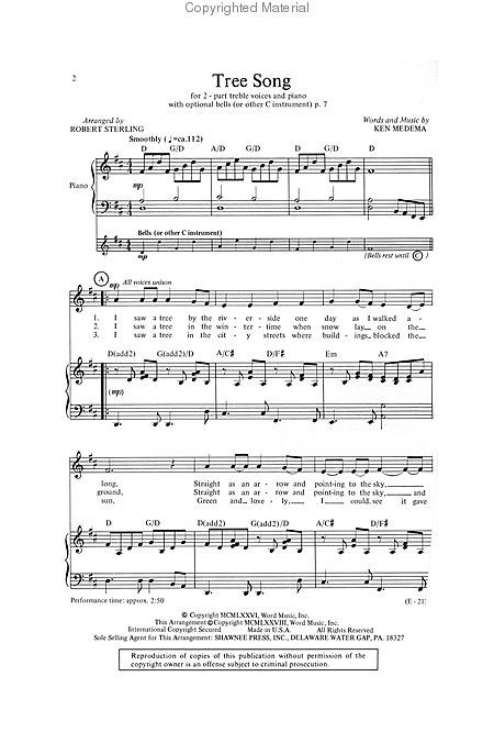 A Tree Of Song By Bob Chilcott Free Sheet Music